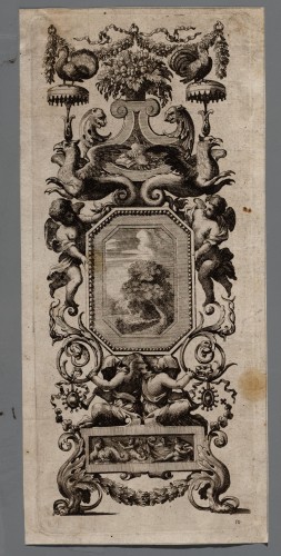 Ornamentprent. Livre de diverses grotesques, peintes dans le Cabinet de la Reine Régente, au Palais Royal (kopie).